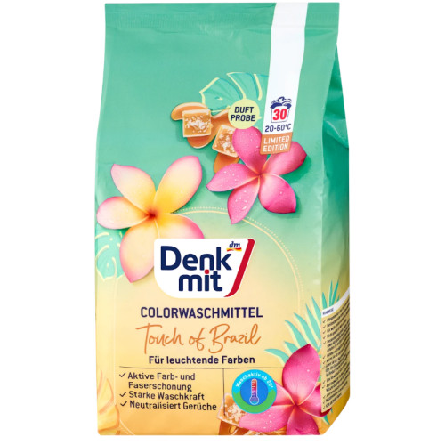 Пральний порошок для кольорових тканин Denkmit Touch of Brazil, 30 прань, 1,95 кг